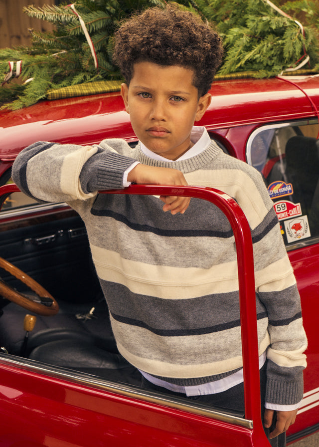Boys Wide Stripe Sweater