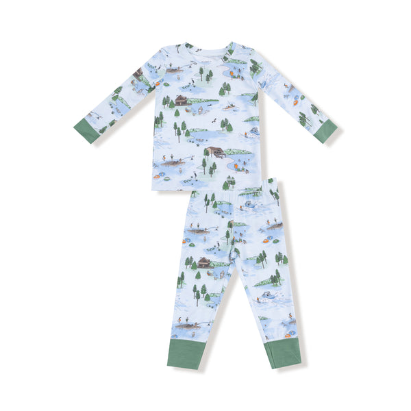 Angel Dear Girls Boys Infants Toddlers Kids Juniors Pajamas Nightwear Sleepwear Vacation Summer Cabin Lakes Swimming The Plaid Giraffe Children's Boutique