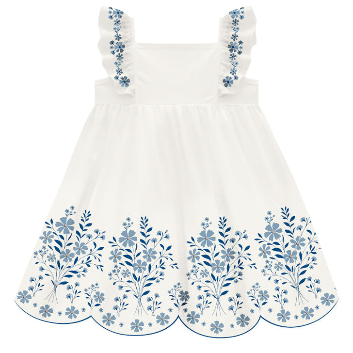 Girls Sleeveless Flower Dress