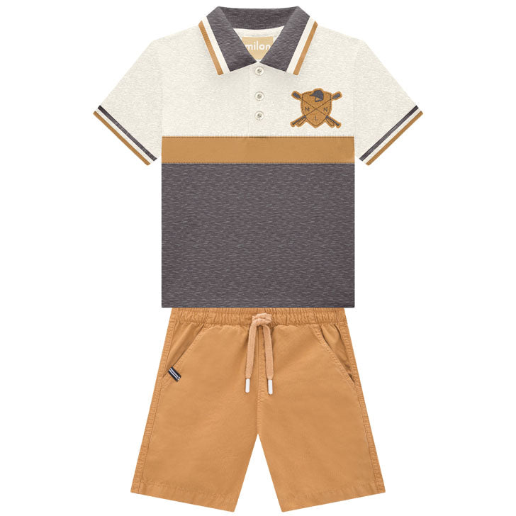 2 Piece Boys Polo Shirt & Shorts