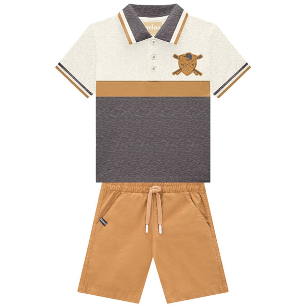 2 Piece Boys Polo Shirt & Shorts