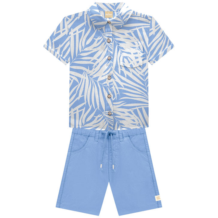 2 Piece Boys Leaf Shirt & Shorts