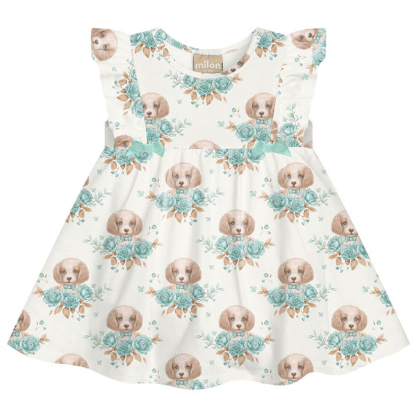 Girls Puppy/Rose Dress