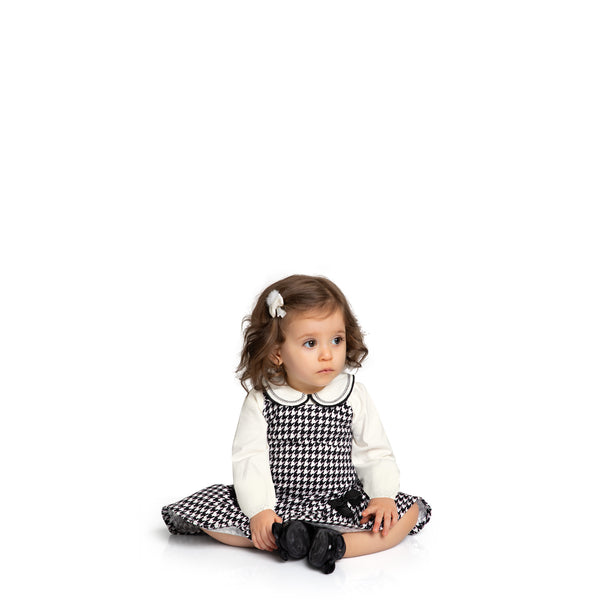 Milon Girls Infants Toddlers Kids Juniors Bodysuit Houndstooth Jumper Peter Pan Collar The Plaid Giraffe Children's Boutique