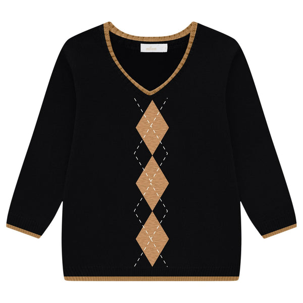 Milon Girls Infants Toddlers Kids Juniors V Neck Sweater Diamond Designs Back To School The Plaid Giraffe Children's Boutique