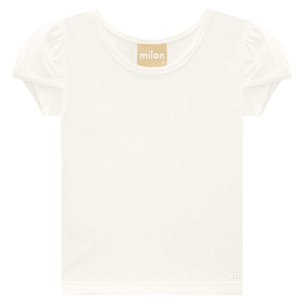 Girls SS Off White Top