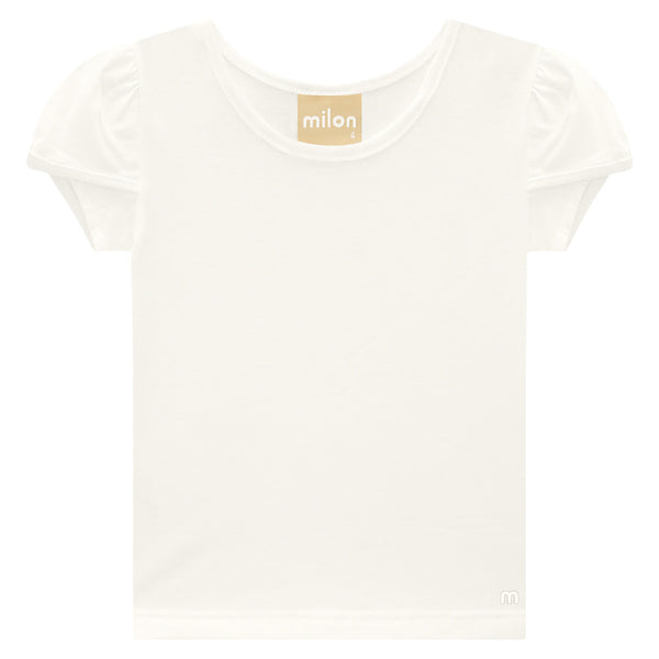 Girls SS Off White Top