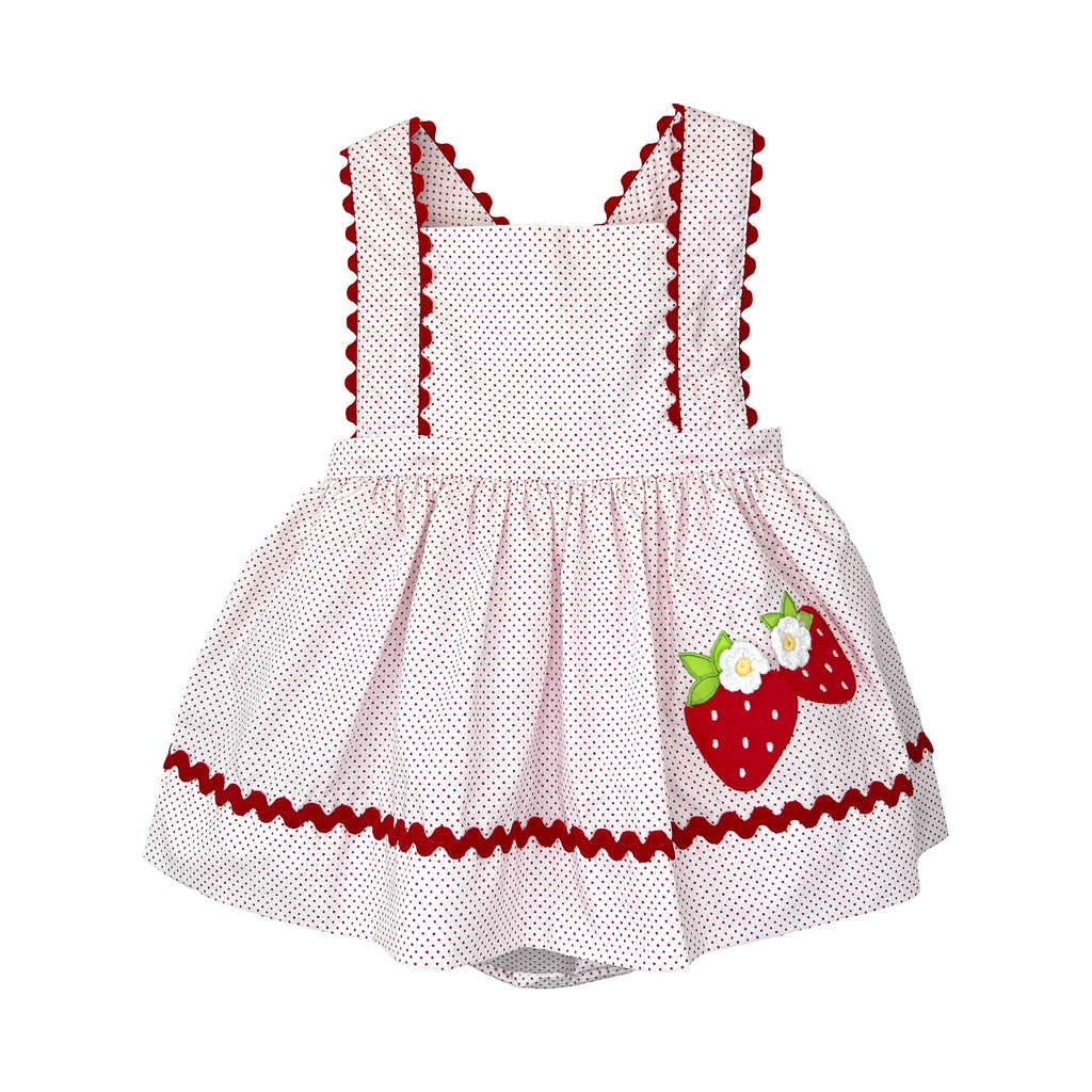 Milon Girls Boys Infants Toddlers Kids Bubble Sunsuit Polka Dots Strawberries The Plaid Giraffe Childrens Boutique