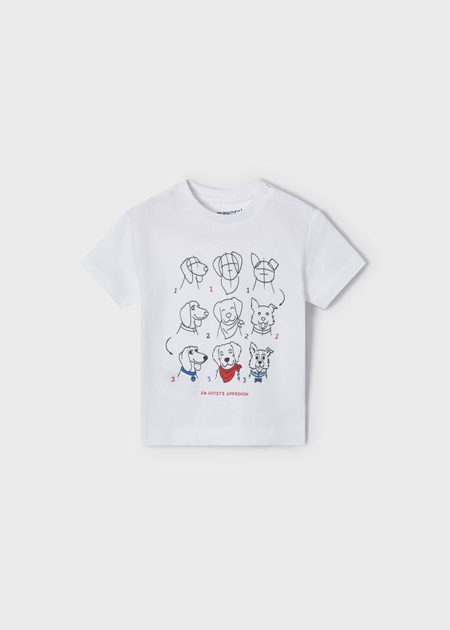 Mayoral Boys Girls Infants Toddlers Kids Juniors T-Shirt Draw A Dog Puppies 100% Cotton The Plaid Giraffe Children's Boutique