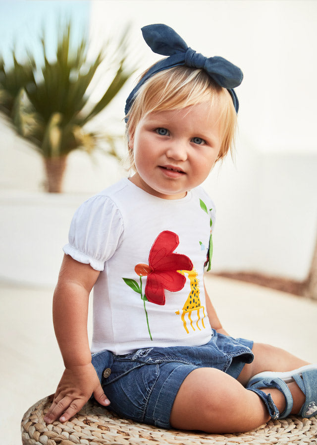 Mayoral Girls Boys Infants Toddlers Kids Juniors Top Interactive Giraffe Flowers Jungle Animals The Plaid Giraffe Children's Boutique