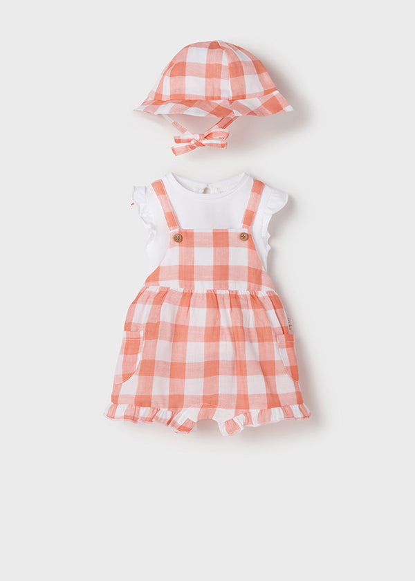 Mayoral Girls Boys Infants Toddlers Kids Juniors Hat Top Bib Shorts Adjustable Checkered 100% Cotton The Plaid Giraffe Children's Boutique