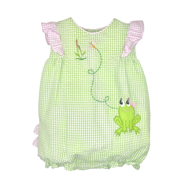 Petit Ami Girls Infants Bubble Sunsuit Romper Seersucker Gingham Check Frogs Insects Bugs The Plaid Giraffe Childrens Boutique