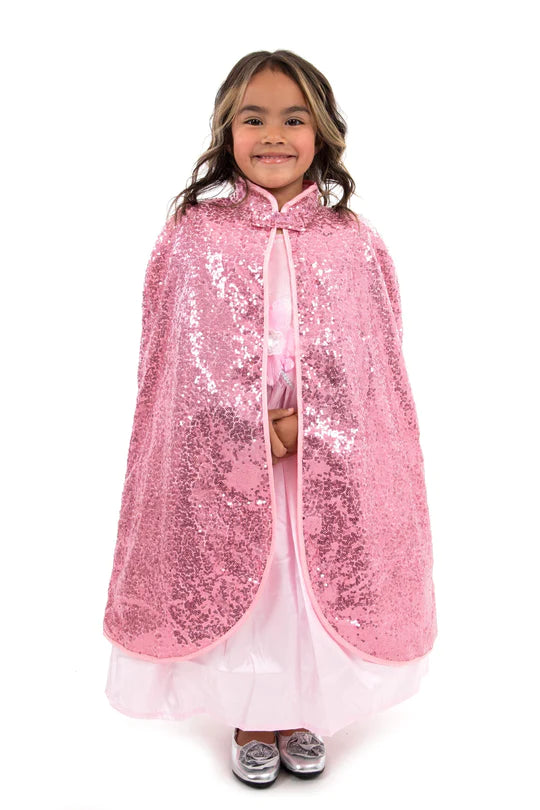 Little Adventures Girls Toddlers Kids Juniors Dress Up Cloak Pink Sequins The Plaid Giraffe Childrens Boutique
