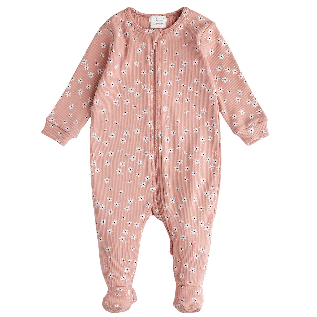 Petit Lem Girls Boys Infants Toddlers Kids Juniors Footie Sleeper Sleepwear Nightwear Flowers Organic Cotton Two-way Zipper The Plaid Giraffe Childrens Boutique