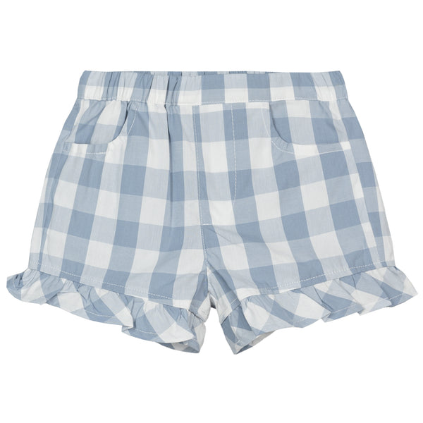 Miles the Label Girls Boys Infants Toddlers Kids Juniors Shorts Elastic Waist Checkered 100% Organic Cotton The Plaid Giraffe Childrens Boutique