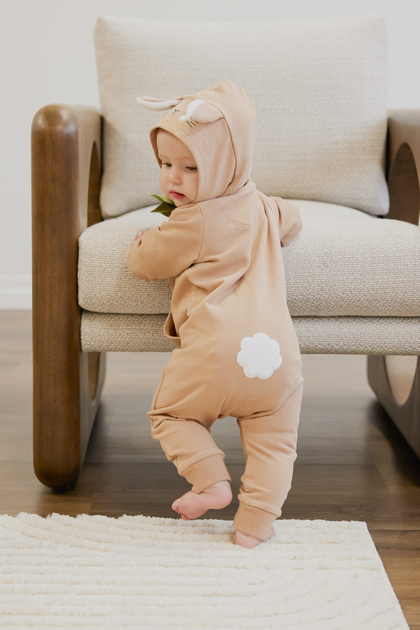 Petit Lem Girls Boys Infants Bunny Romper Hood Easter Holiday Organic Cotton The Plaid Giraffe Childrens Boutique