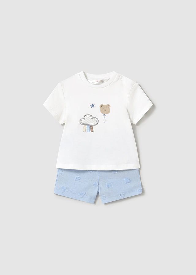 2 Piece Boys Bear Face Shirt & Shorts