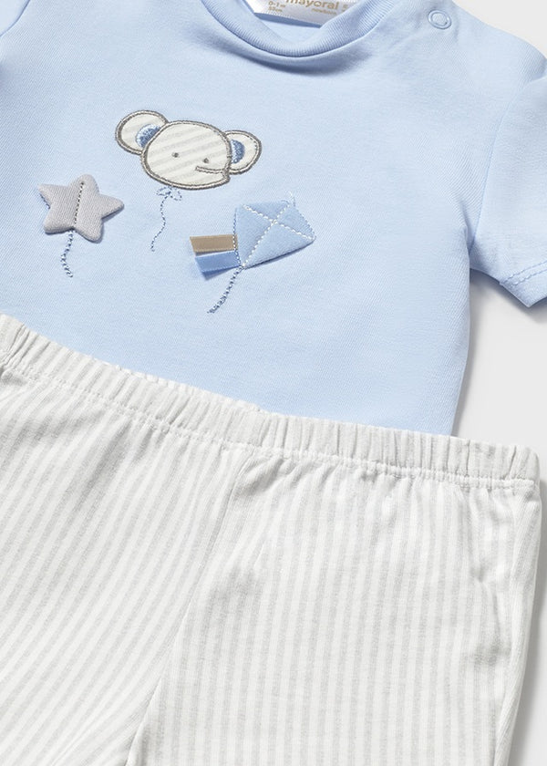 2 Piece Boys Elephant Shirt & Shorts