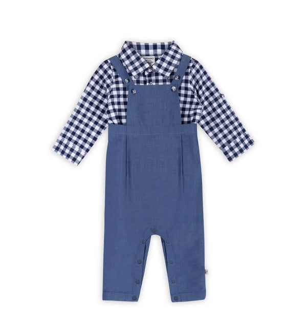Viverano Organics Boys Girls Infants Toddlers Kids Juniors Shirt Bib Pants Gingham Check 100% Organic Cotton The Plaid Giraffe Children's Boutique