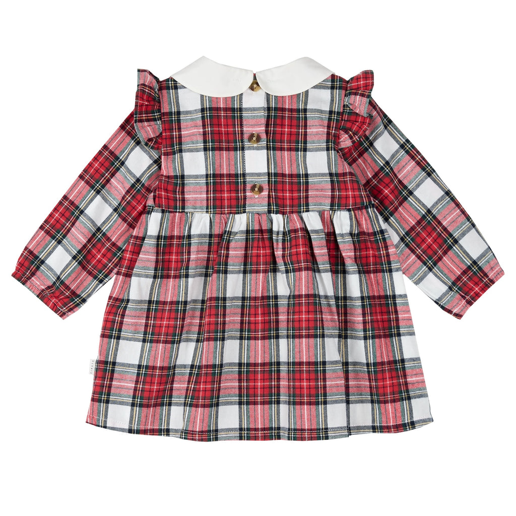 infant plaid holiday dress Petit Lem Girls' Plaid Headband, Dress & Footed Tights Set - Baby - Red