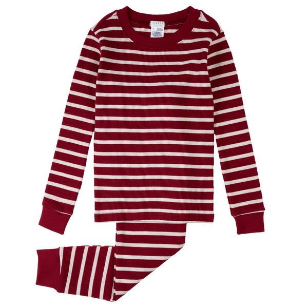 Petit Lem Infants Girls Boys Pajamas Sleeper Sleepwear Nightwear Stripes Organic Cotton Christmas Holidays The Plaid Giraffe Children's Boutique