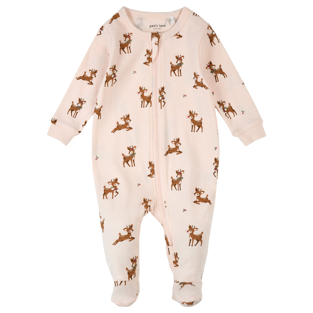 Girls Reindeer Footie