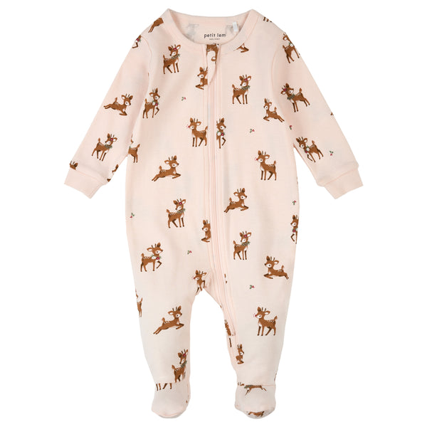 Girls Reindeer Footie