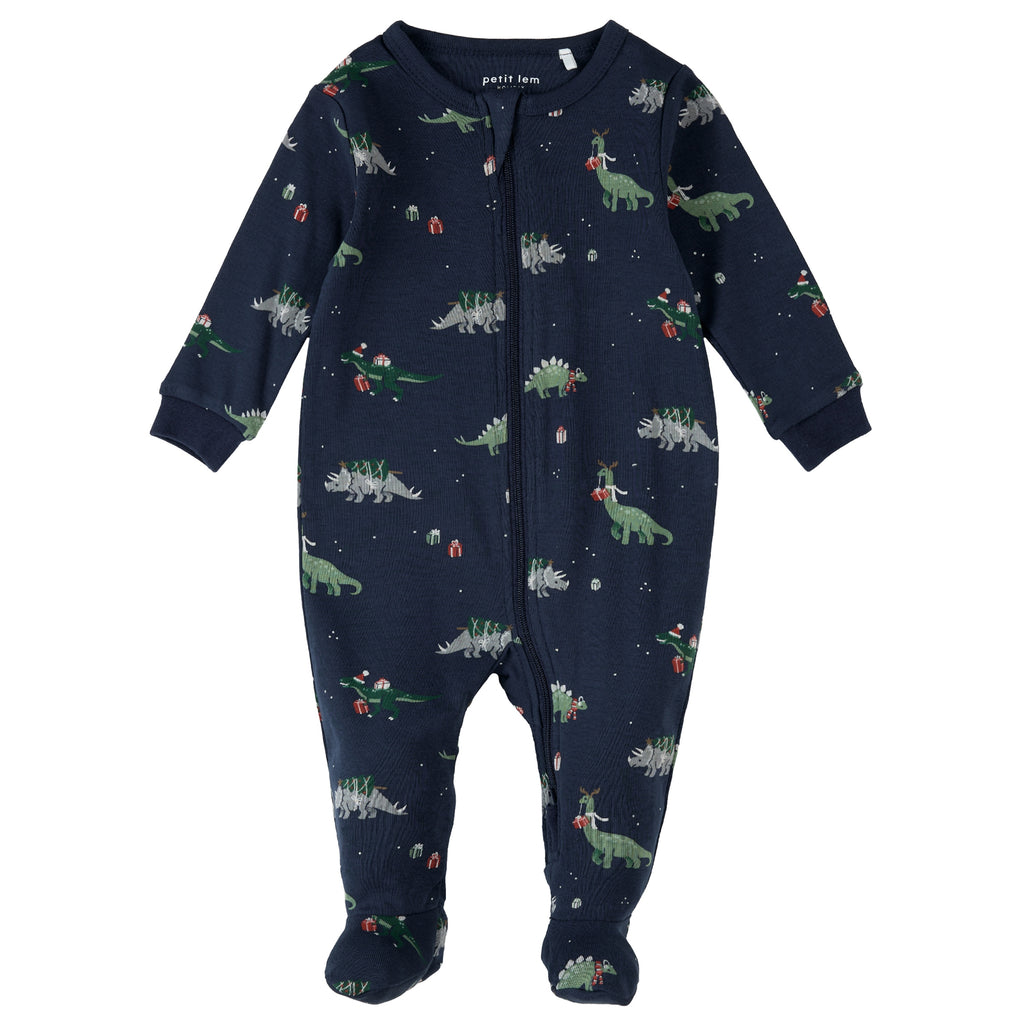 Boys Christmas Dino Footie