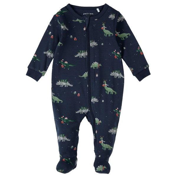Boys Christmas Dino Footie