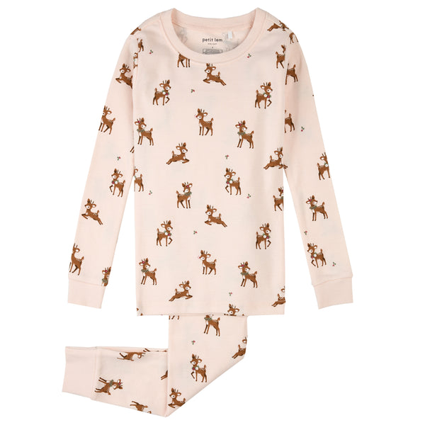 Girls Reindeer Pajamas