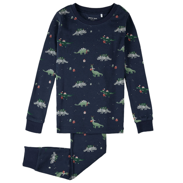 Boys Christmas Dino Pajamas