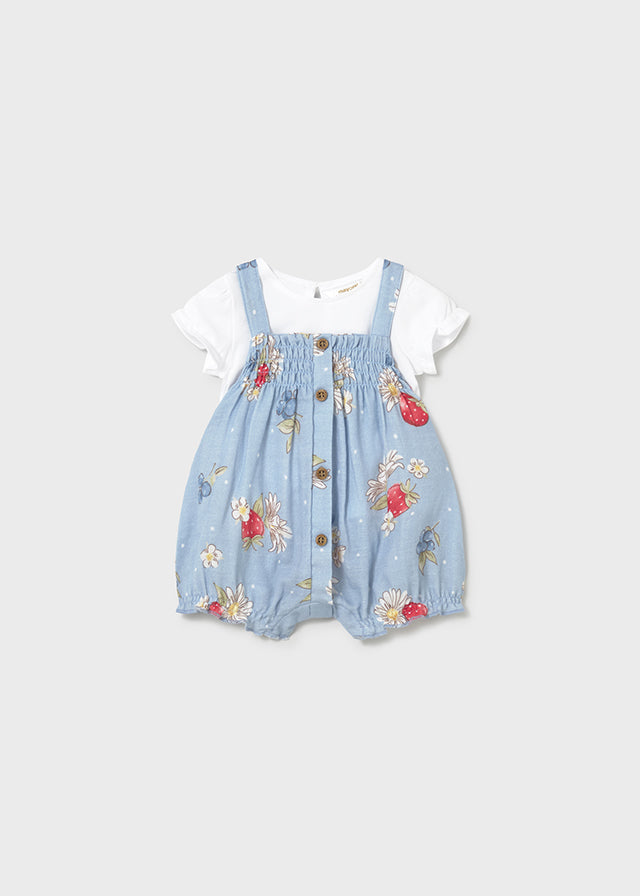 Mayoral Girls Boys Infants Toddlers Kids Juniors Bubble Top Strawberries Daisies Flowers Food Fruit 100% Cotton The Plaid Giraffe Children's Boutique