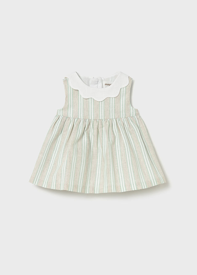 Girls Striped Linen Dress