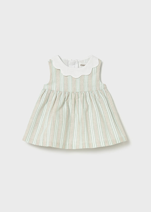 Girls Striped Linen Dress