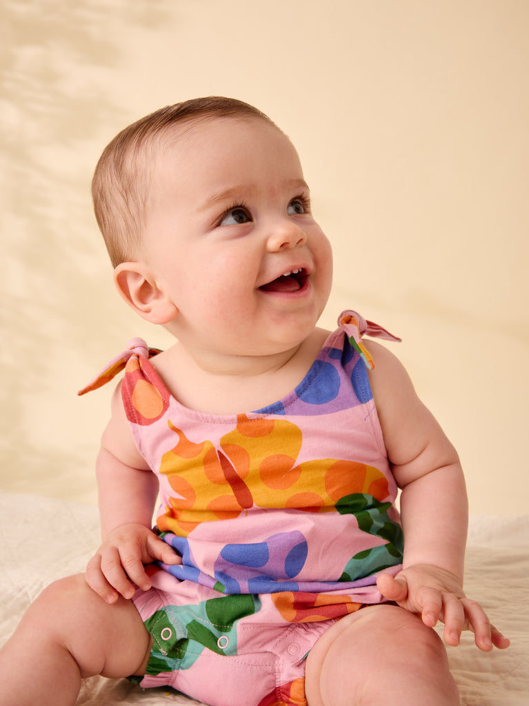 Tea Collection Girls Boys Infants Toddlers Kids Juniors Bubble Romper Sunsuit Butterflies The Plaid Giraffe Childen's Boutique