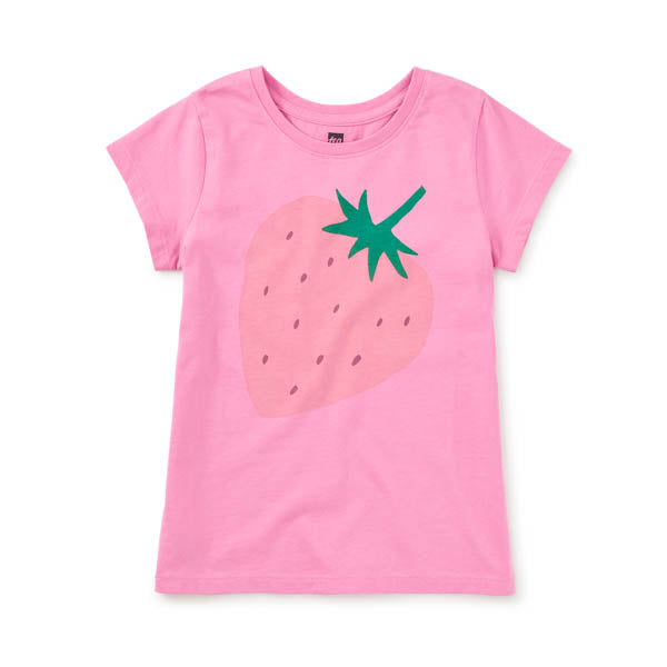 Tea Collections Girls Boys Infants Toddlers Kids Juniors T-Shirt Strawberries Fruits Food 100% Cotton The Plaid Giraffe Children's Boutique