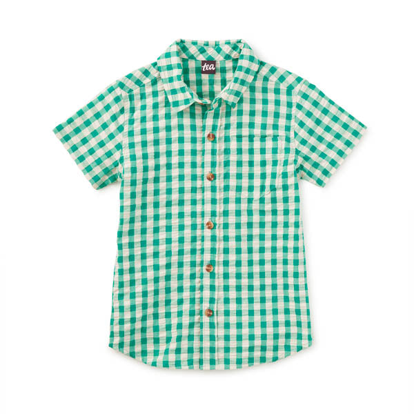 Tea Collection Boys Girls Infants Toddlers Kids Juniors Gingham Checked Shirt Shorts 100% Cotton The Plaid Giraffe Children's Boutique