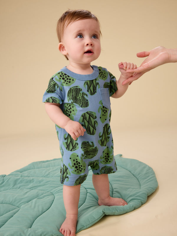Tea Collection Girls Boys Infants Toddlers Kids Juniors Romper Frogs 100% Cotton The Plaid Giraffe Children's Boutique