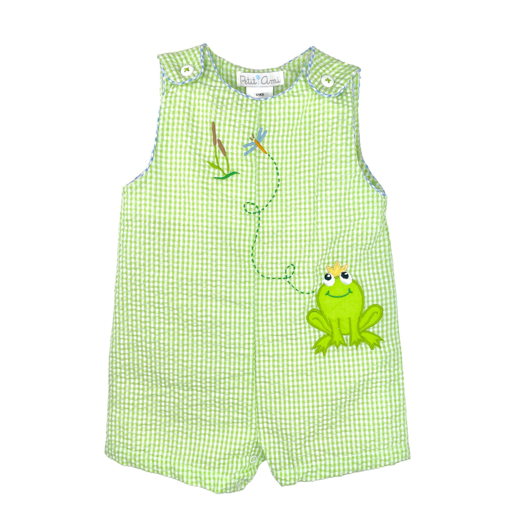 Petit Ami Boys Girls Infants Toddlers Kids Romper Gingham Check Seersucker Frogs Bugs The Plaid Giraffe Childrens Boutique