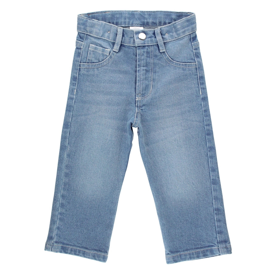 RuffleButts + RuggedButts Boys Girls Infants Toddlers Kids Juniors Light Wash Denim Jeans Adjustable Waist The Plaid Giraffe Children's Boutique