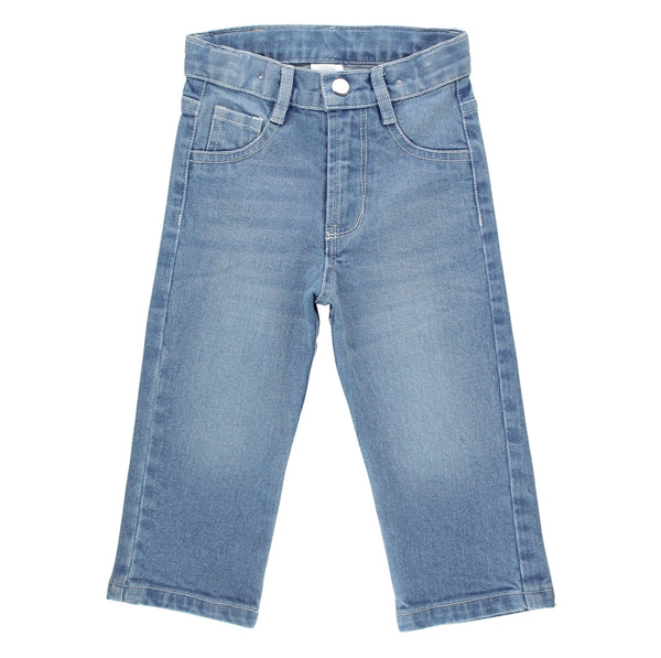 RuffleButts + RuggedButts Boys Girls Infants Toddlers Kids Juniors Light Wash Denim Jeans Adjustable Waist The Plaid Giraffe Children's Boutique