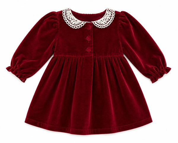 Carriage Boutique Girls Boys Infants Toddlers Kids Juniors Dress Romper Shirt Velvet Eyelet Lace Christmas Holidays Special Occasions Celebrations 100% Cotton The Plaid Giraffe Children's Boutique