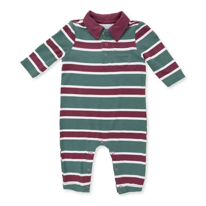 Boys Rugby Green Romper