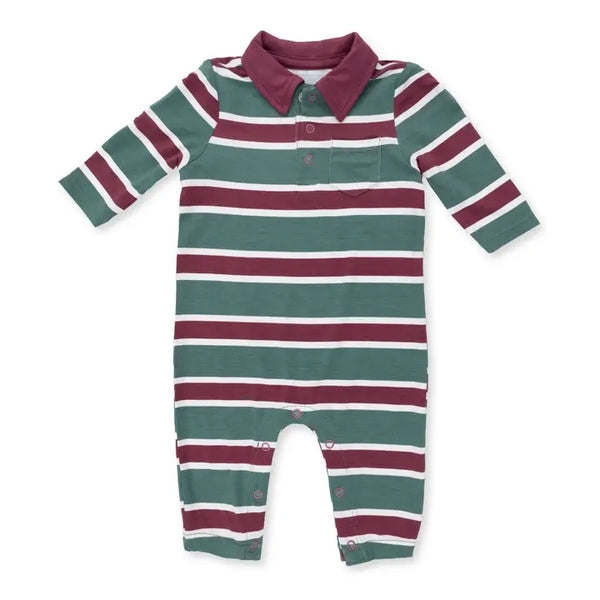Boys Rugby Green Romper