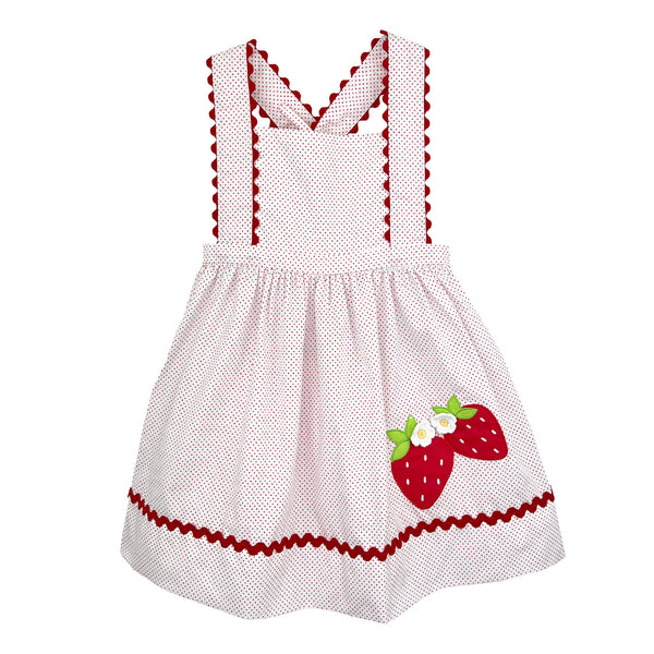 Milon Girls Boys Infants Toddlers Kids Dress Polka Dots Strawberries The Plaid Giraffe Childrens Boutique