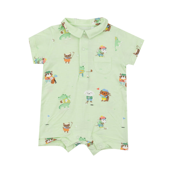 Boys Golfing Animals Romper