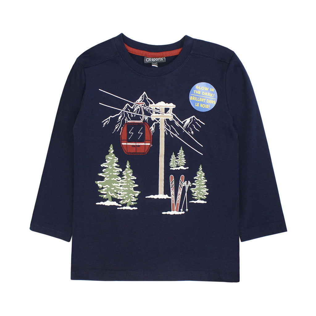 CR Kids Boys Toddlers Kids Juniors Shirt Skiing Winter Mountains Trees 100% Cotton The Plaid Giraffe Childrens Boutique