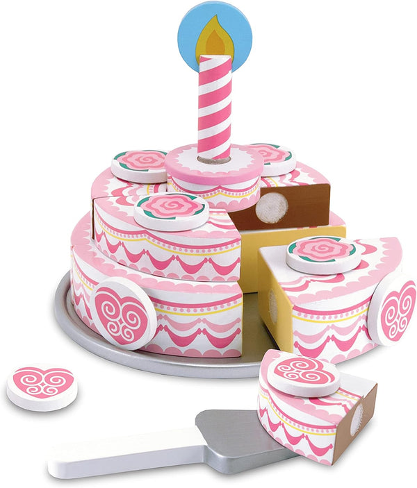 Melissa and Doug Boys Girls Toddlers Kids Toys Birthday Cake Baking Learning Wooden The Plaid Giraffe Childrens Boutique