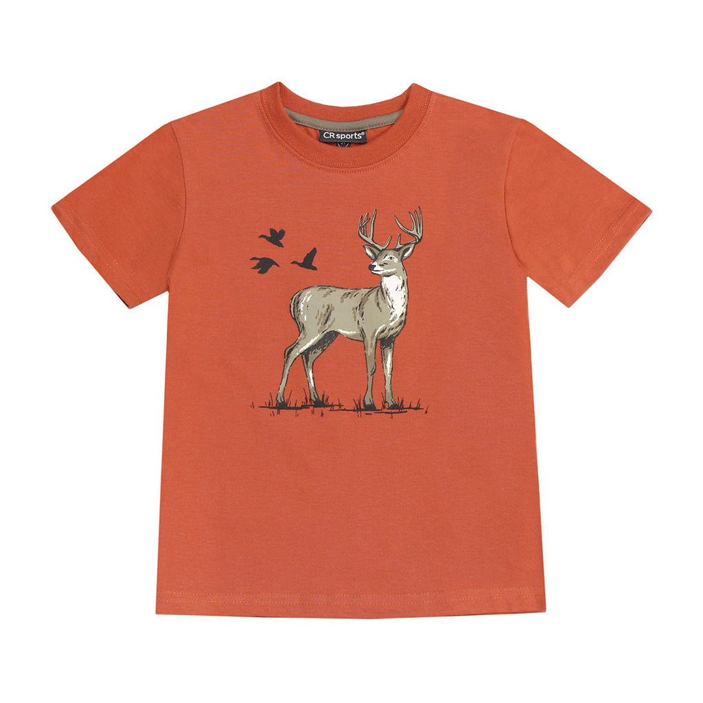CR Sports Boys Toddlers Kids Juniors T-Shirt Hunting Deer Buck 100% Cotton The Plaid Giraffe Childrens Boutique