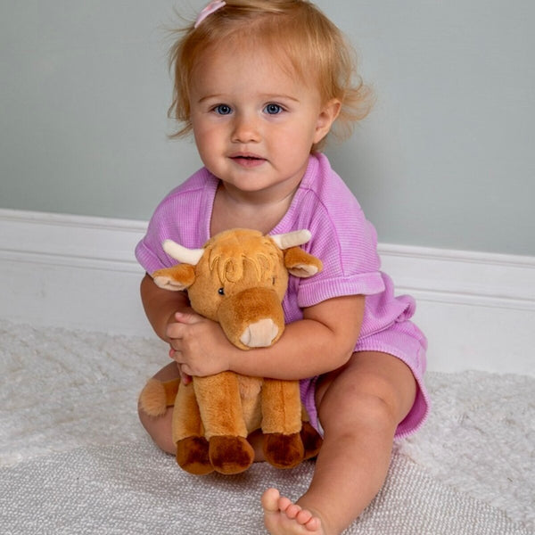 Mary Meyer Girls Boys Infants Toddlers Kids Hetty The Highland Cow Farm Animals Stuffed Animals The Plaid Giraffe Children's Boutique